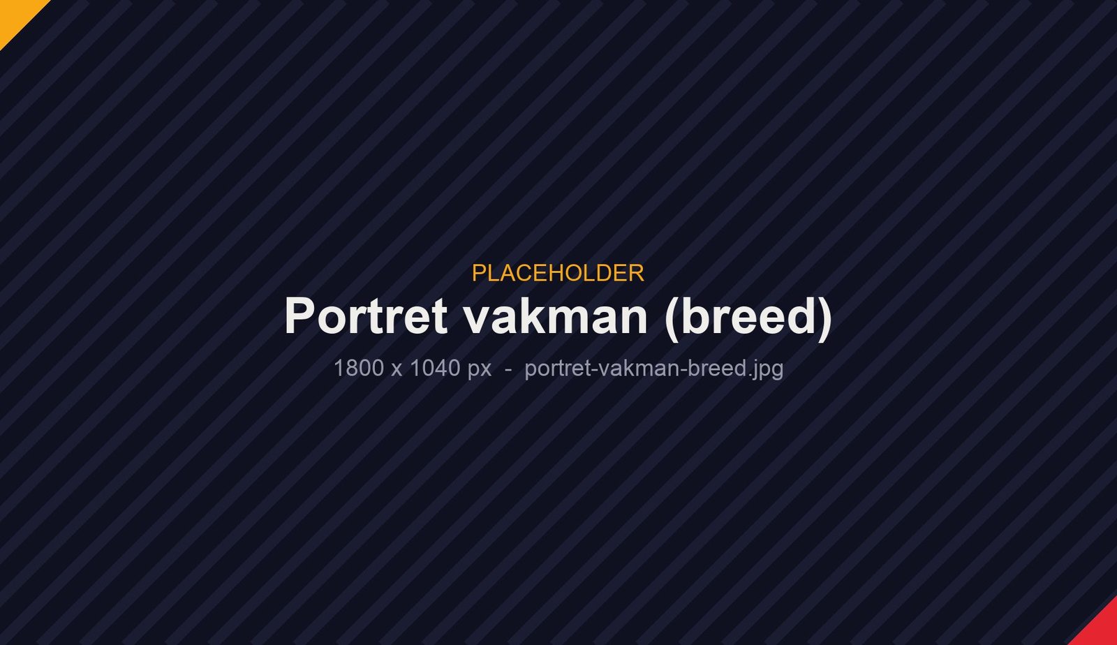 Portret van de vakman